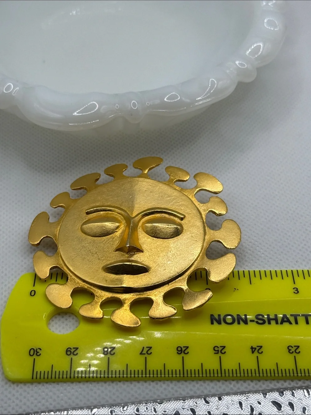 Vintage unsigned Maxine Denker huge celestial sun brooch pin pendant Nordstrom